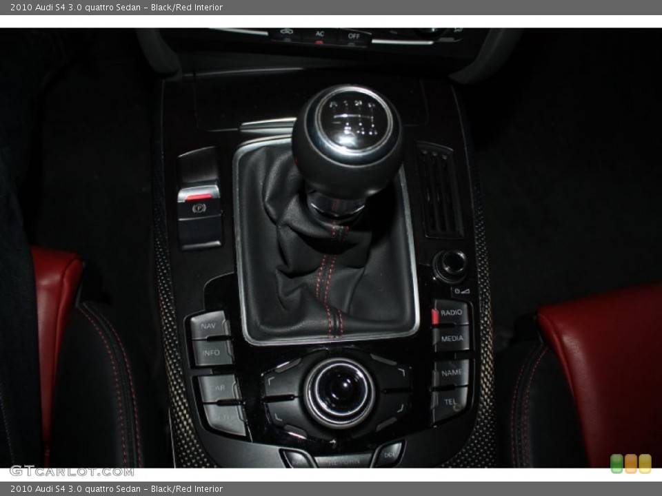 Black/Red Interior Transmission for the 2010 Audi S4 3.0 quattro Sedan #77799731