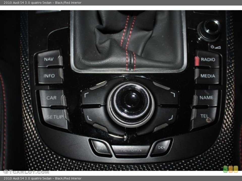 Black/Red Interior Controls for the 2010 Audi S4 3.0 quattro Sedan #77799761