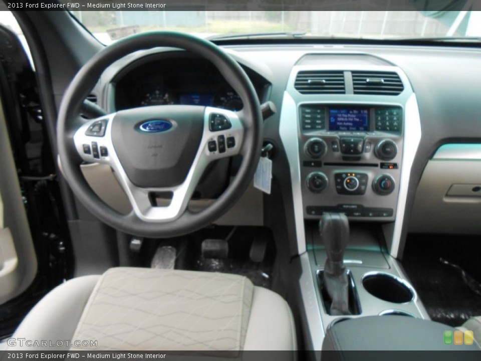 Medium Light Stone Interior Dashboard for the 2013 Ford Explorer FWD #77799770