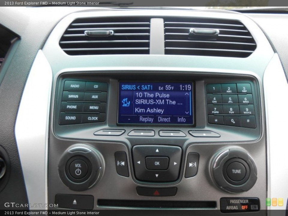 Medium Light Stone Interior Controls for the 2013 Ford Explorer FWD #77799801