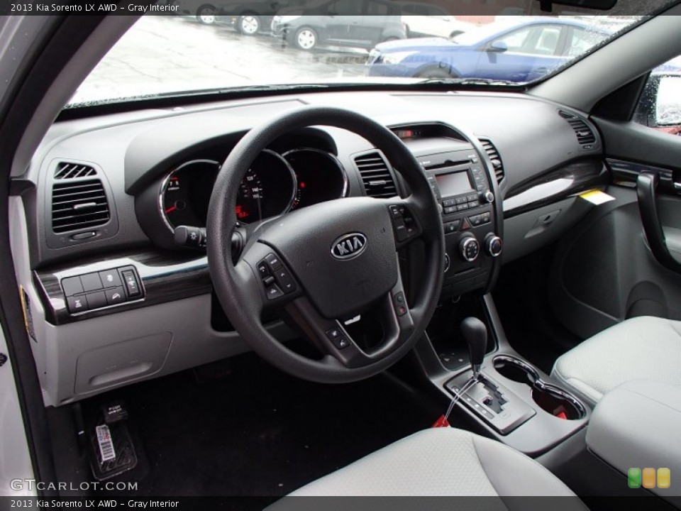 Gray Interior Dashboard for the 2013 Kia Sorento LX AWD #77800495