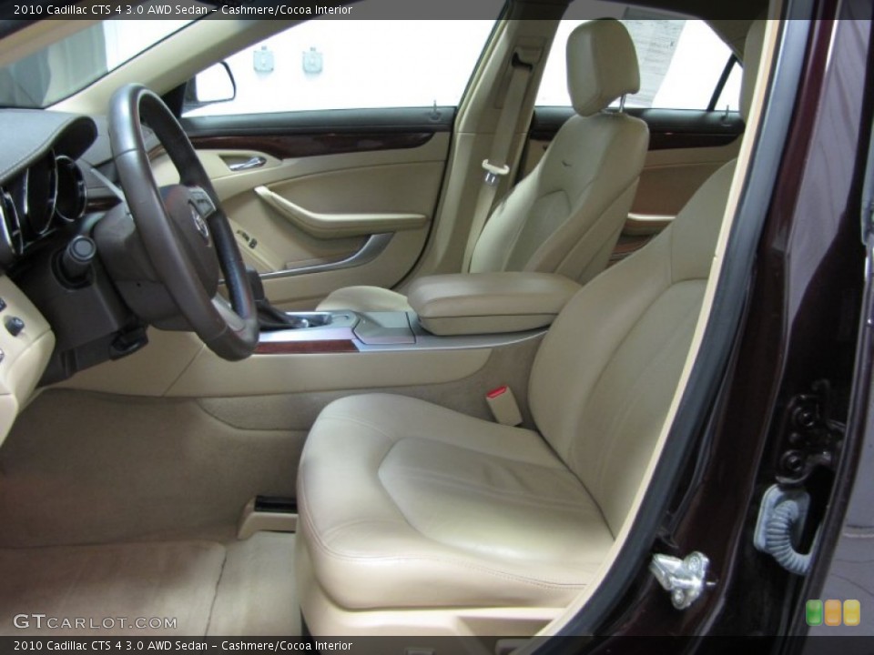 Cashmere/Cocoa Interior Front Seat for the 2010 Cadillac CTS 4 3.0 AWD Sedan #77801102
