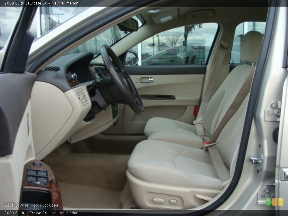 Neutral Interior Front Seat for the 2009 Buick LaCrosse CX #77802023