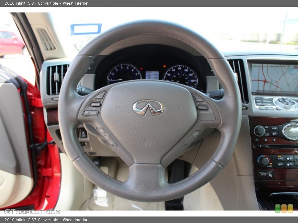 Wheat Interior Steering Wheel for the 2010 Infiniti G 37 Convertible #77802638