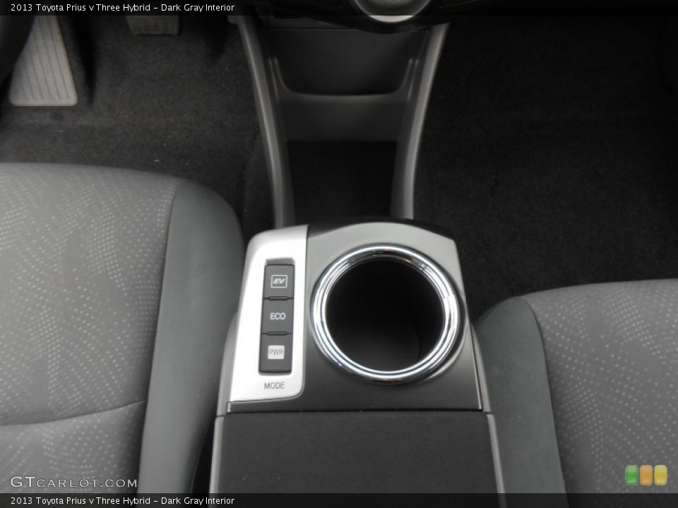 Dark Gray Interior Controls for the 2013 Toyota Prius v Three Hybrid #77803571