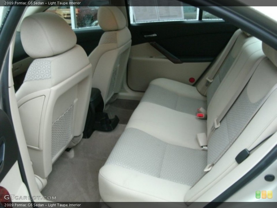 Light Taupe Interior Rear Seat for the 2009 Pontiac G6 Sedan #77803572