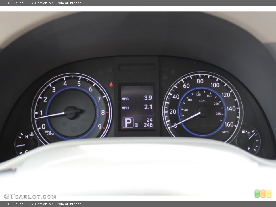 Wheat Interior Gauges for the 2013 Infiniti G 37 Convertible #77804579