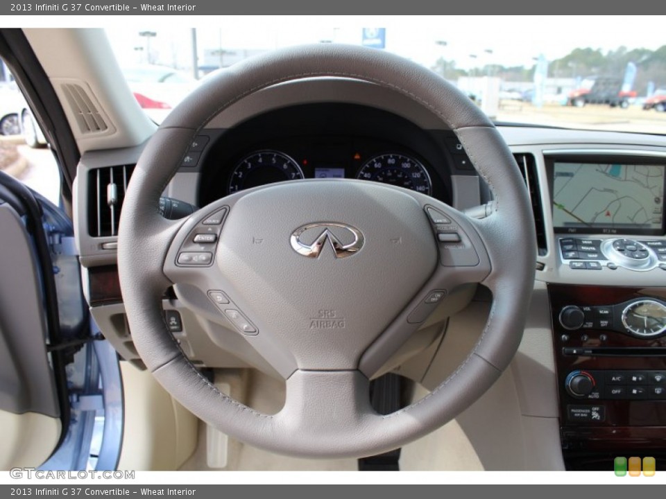 Wheat Interior Steering Wheel for the 2013 Infiniti G 37 Convertible #77804600