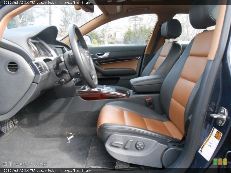 Amaretto/Black Interior Front Seat for the 2010 Audi A6 3.0 TFSI quattro Sedan #77804626