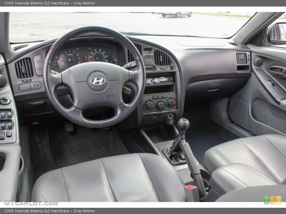 Gray Interior Prime Interior for the 2005 Hyundai Elantra GLS Hatchback #77804689
