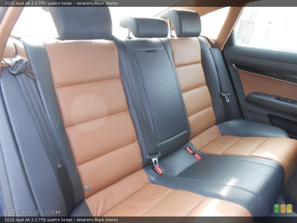 Amaretto/Black Interior Rear Seat for the 2010 Audi A6 3.0 TFSI quattro Sedan #77804726