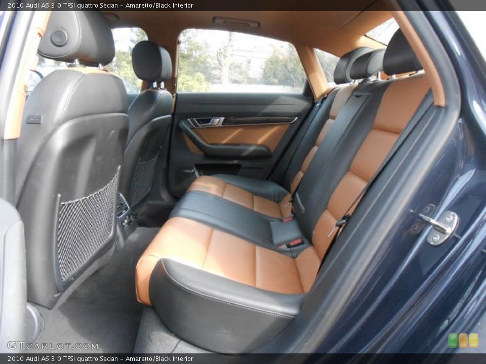Amaretto/Black Interior Rear Seat for the 2010 Audi A6 3.0 TFSI quattro Sedan #77804759