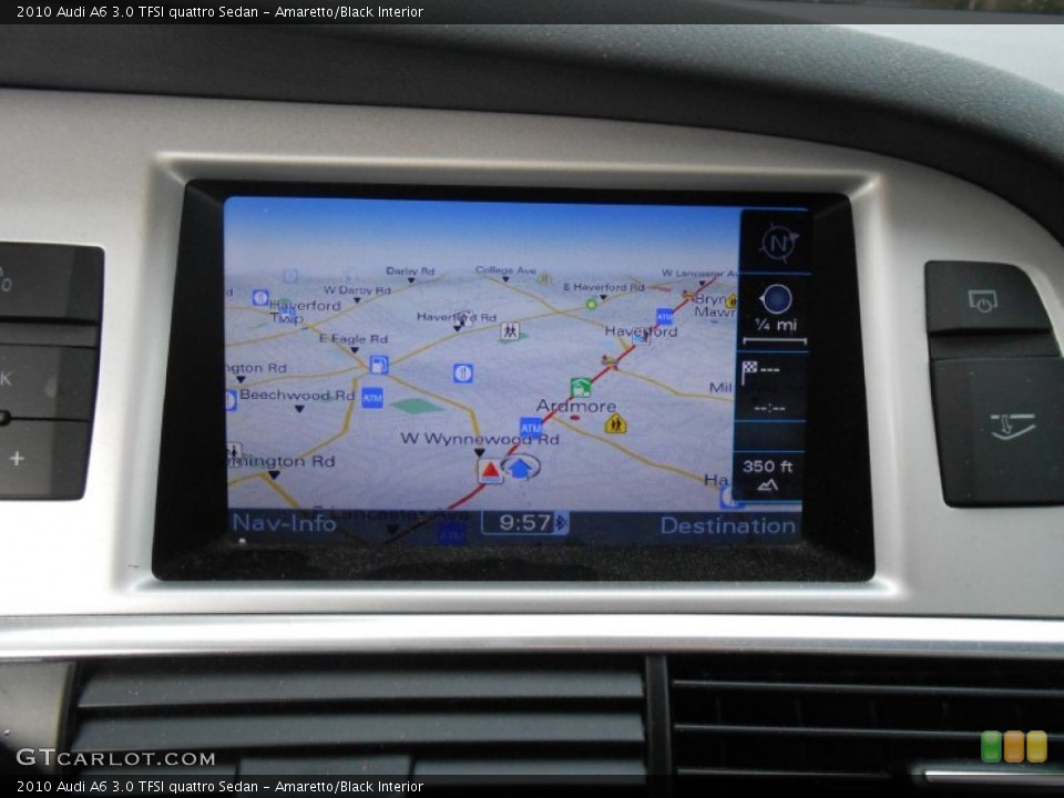 Amaretto/Black Interior Navigation for the 2010 Audi A6 3.0 TFSI quattro Sedan #77804930