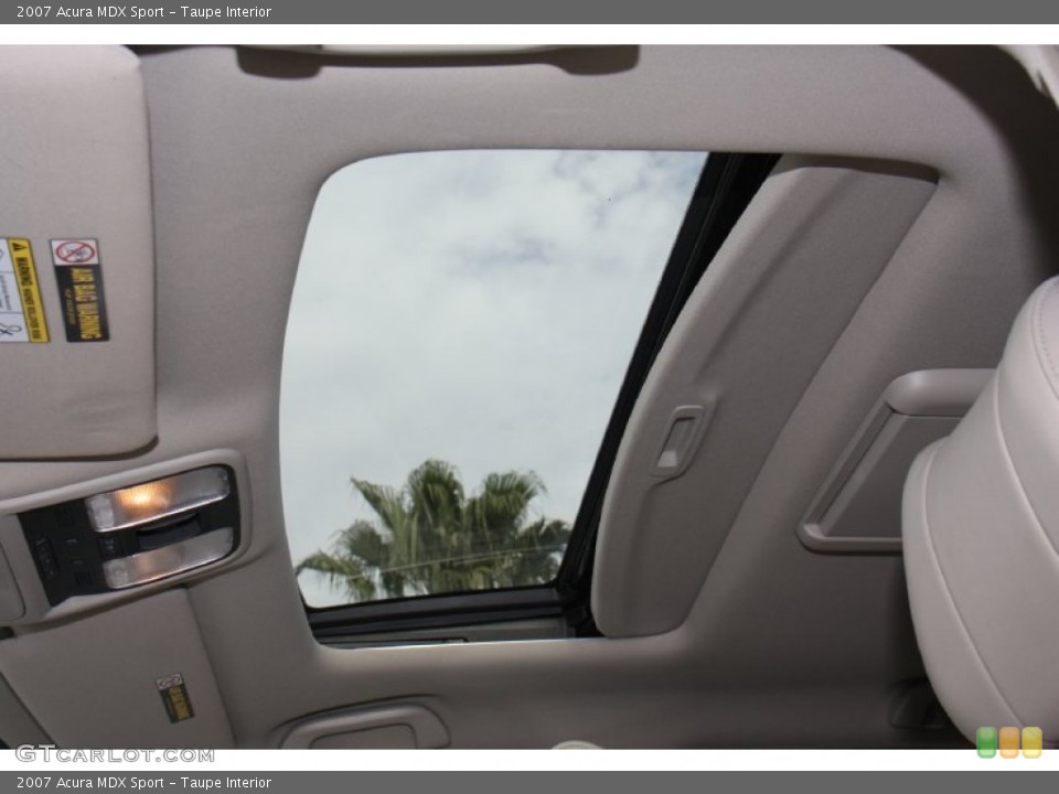 Taupe Interior Sunroof for the 2007 Acura MDX Sport #77805608