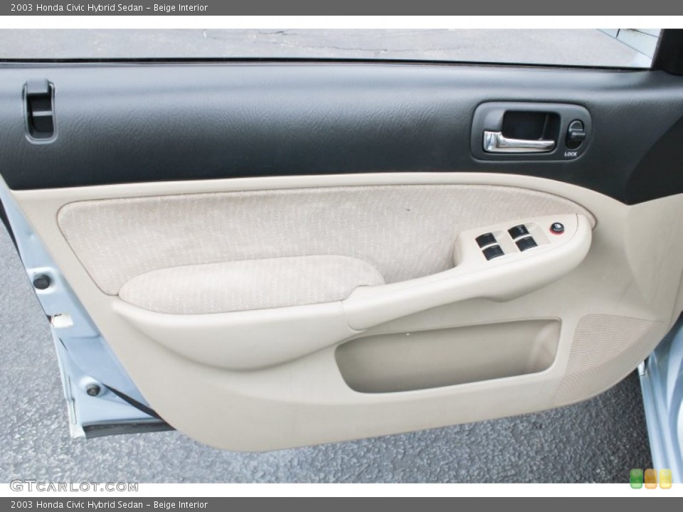 Beige Interior Door Panel for the 2003 Honda Civic Hybrid Sedan #77805674