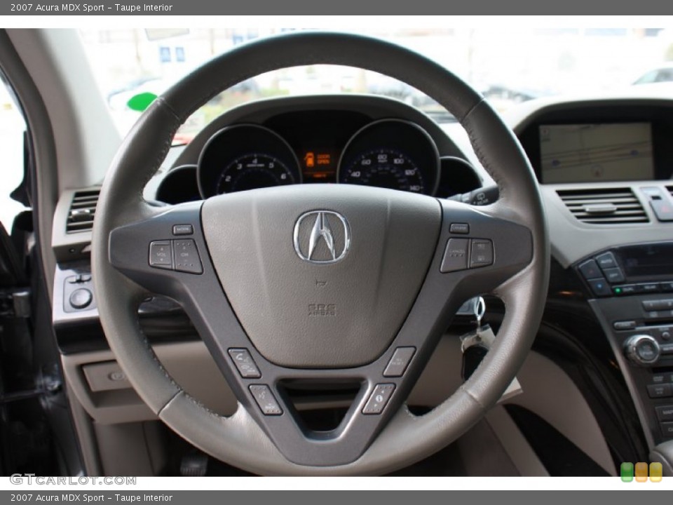 Taupe Interior Steering Wheel for the 2007 Acura MDX Sport #77805681