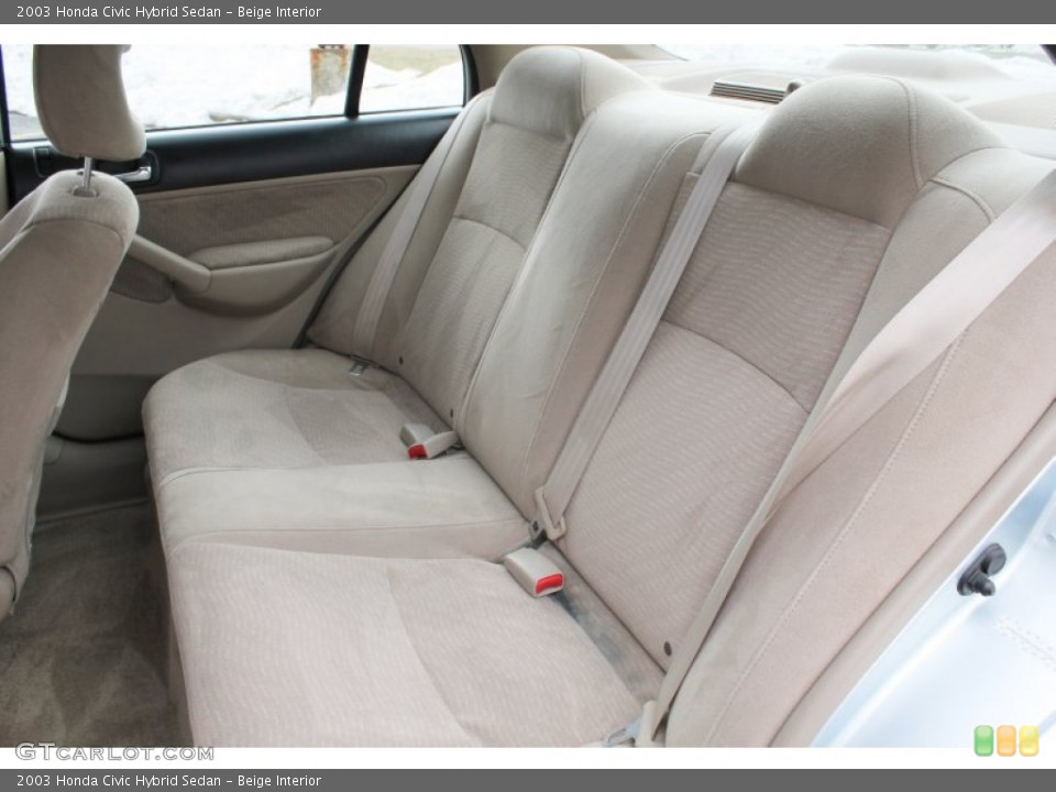 Beige Interior Rear Seat for the 2003 Honda Civic Hybrid Sedan #77805773