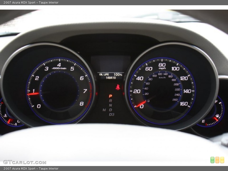 Taupe Interior Gauges for the 2007 Acura MDX Sport #77805851