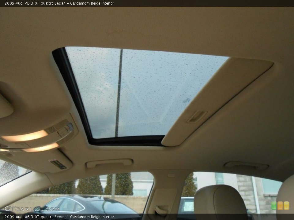 Cardamom Beige Interior Sunroof for the 2009 Audi A6 3.0T quattro Sedan #77806478
