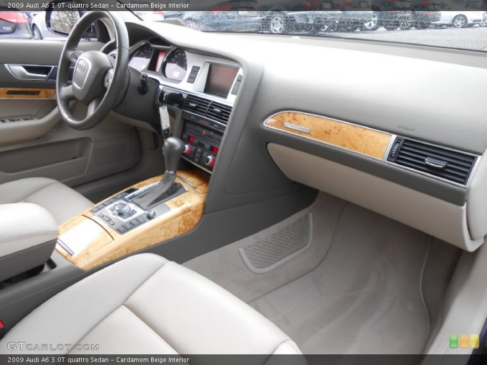 Cardamom Beige Interior Dashboard for the 2009 Audi A6 3.0T quattro Sedan #77806496