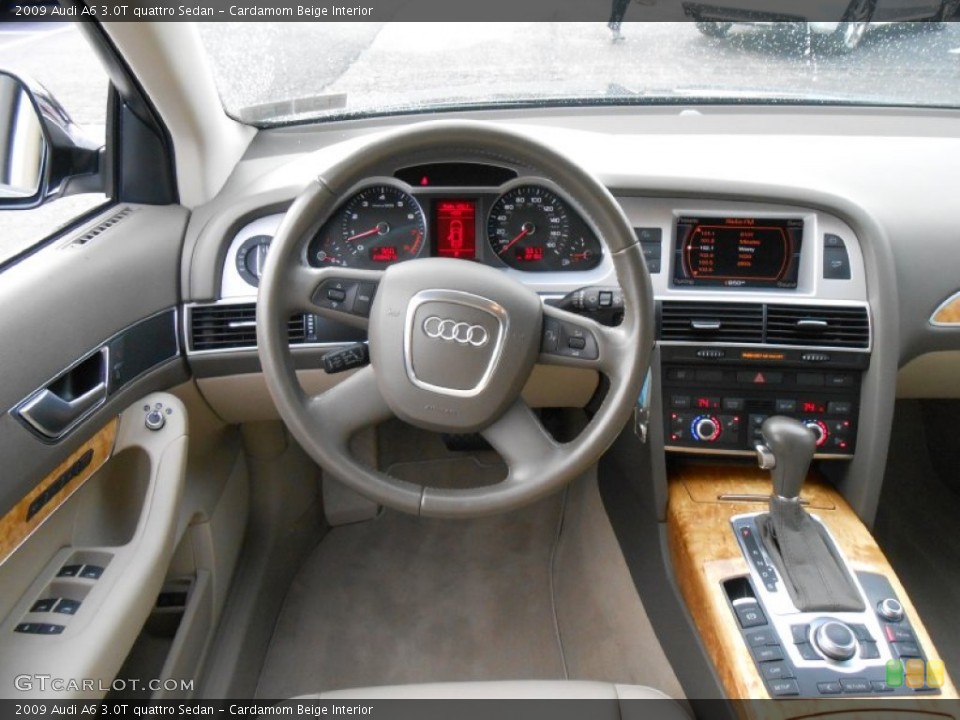 Cardamom Beige Interior Dashboard for the 2009 Audi A6 3.0T quattro Sedan #77806622