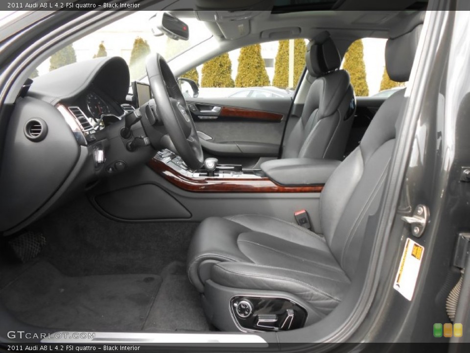 Black Interior Front Seat for the 2011 Audi A8 L 4.2 FSI quattro #77807029