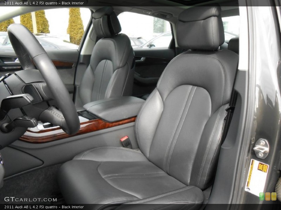 Black Interior Front Seat for the 2011 Audi A8 L 4.2 FSI quattro #77807044