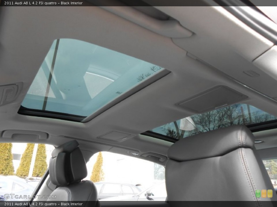 Black Interior Sunroof for the 2011 Audi A8 L 4.2 FSI quattro #77807056