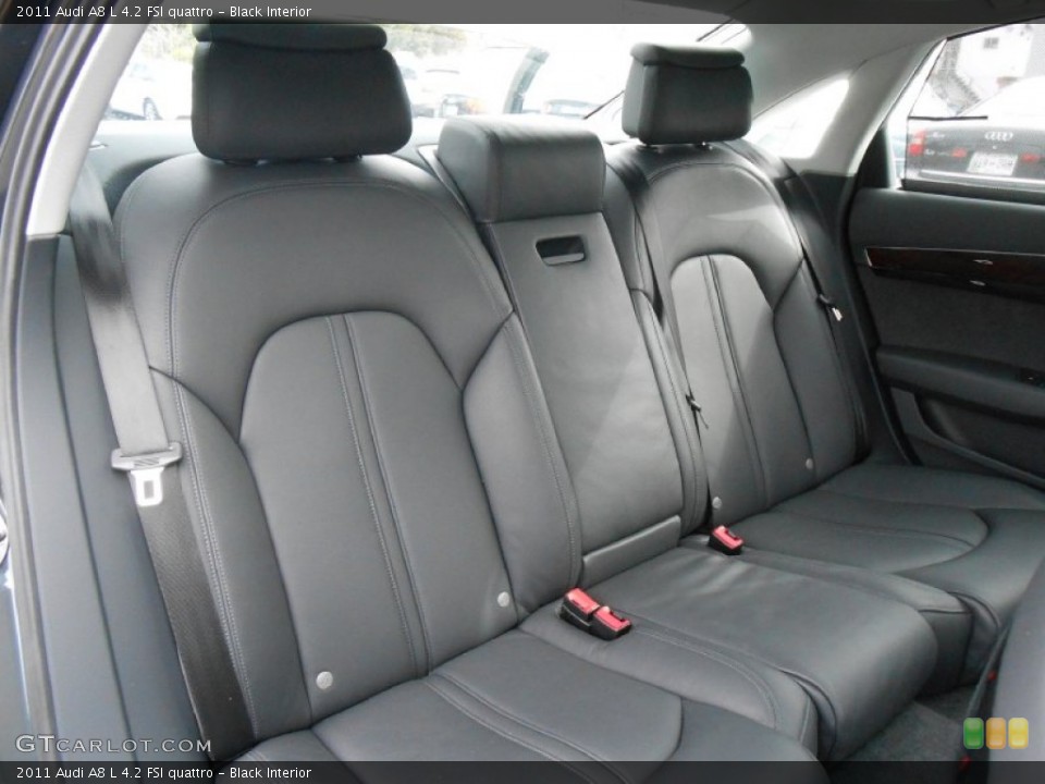 Black Interior Rear Seat for the 2011 Audi A8 L 4.2 FSI quattro #77807105