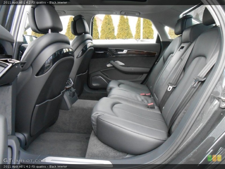 Black Interior Rear Seat for the 2011 Audi A8 L 4.2 FSI quattro #77807147