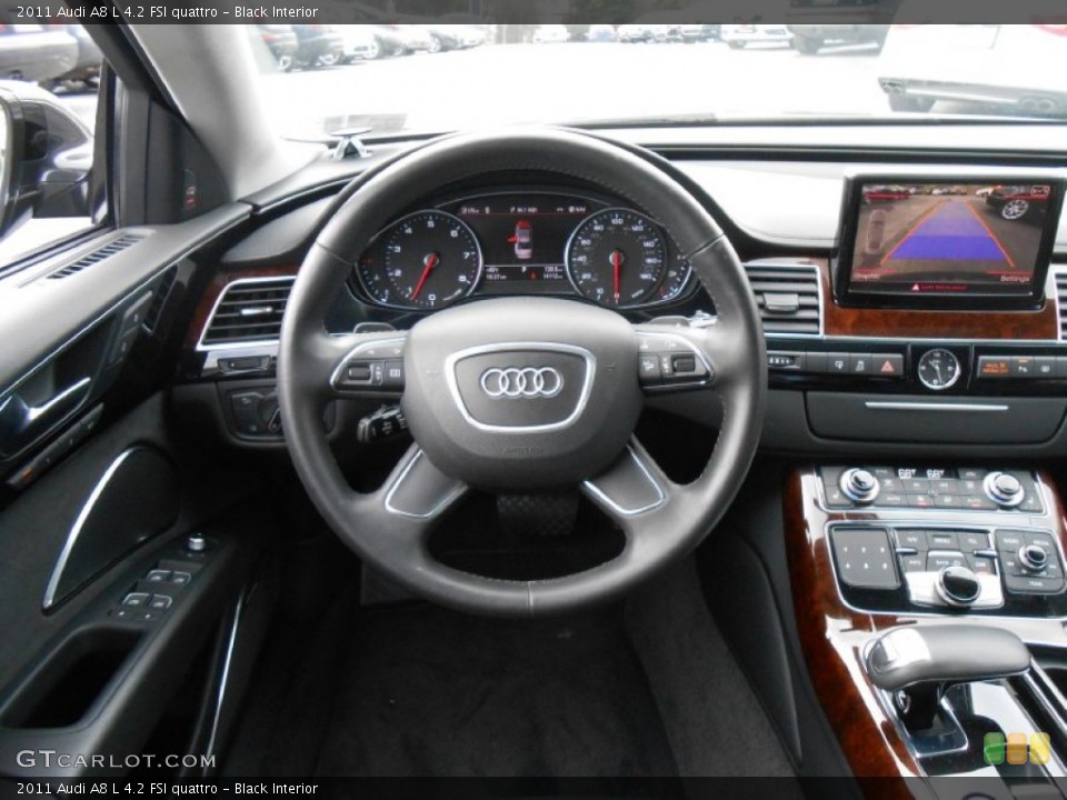 Black Interior Steering Wheel for the 2011 Audi A8 L 4.2 FSI quattro #77807178