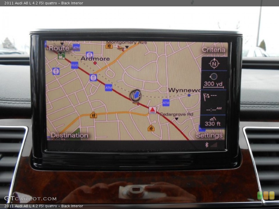 Black Interior Navigation for the 2011 Audi A8 L 4.2 FSI quattro #77807314