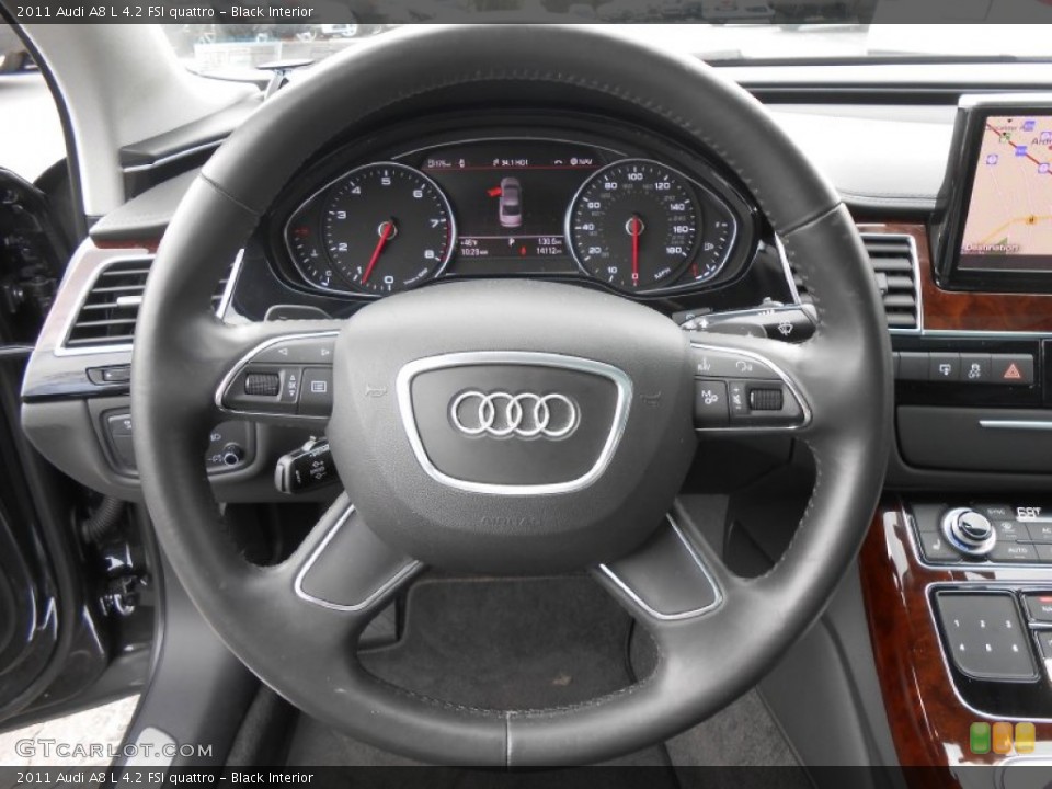 Black Interior Steering Wheel for the 2011 Audi A8 L 4.2 FSI quattro #77807371