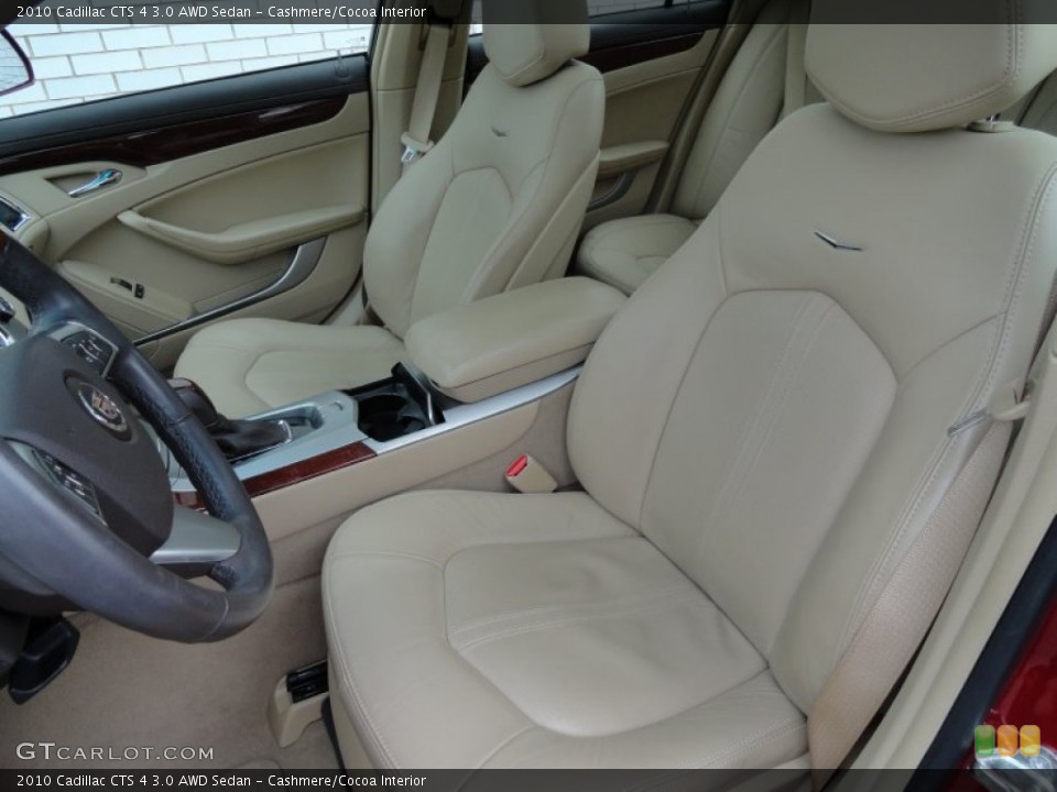 Cashmere/Cocoa Interior Front Seat for the 2010 Cadillac CTS 4 3.0 AWD Sedan #77807801