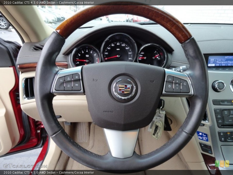 Cashmere/Cocoa Interior Steering Wheel for the 2010 Cadillac CTS 4 3.0 AWD Sedan #77807888