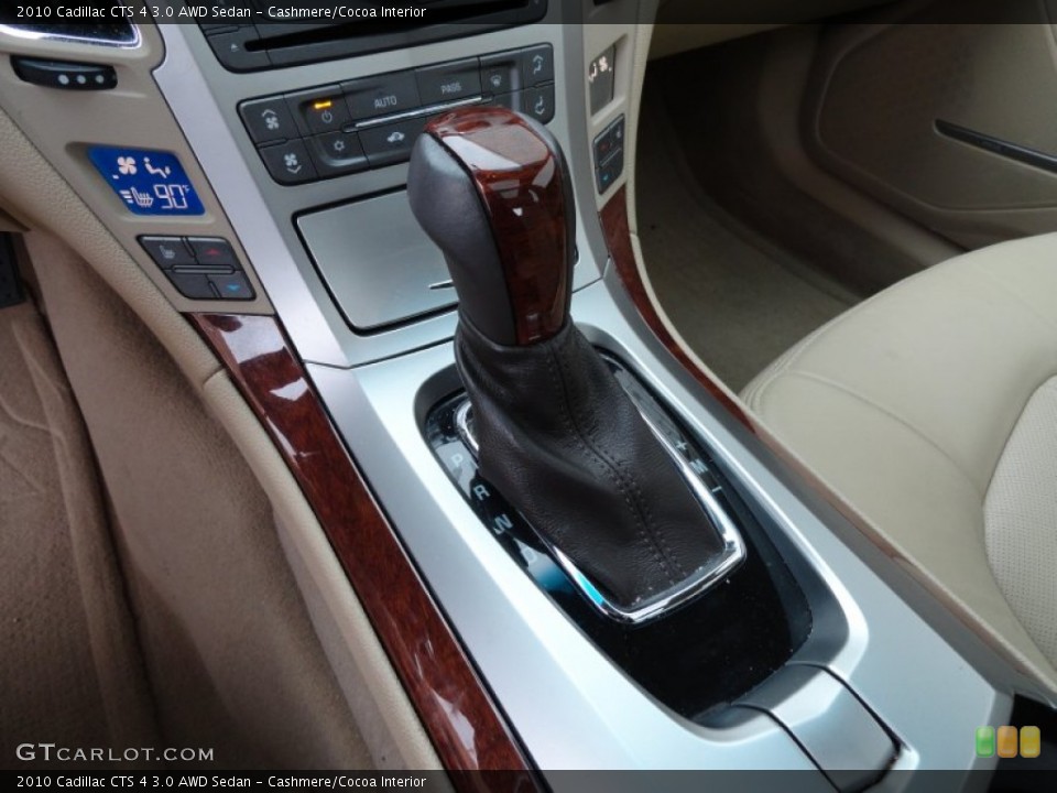 Cashmere/Cocoa Interior Transmission for the 2010 Cadillac CTS 4 3.0 AWD Sedan #77807905