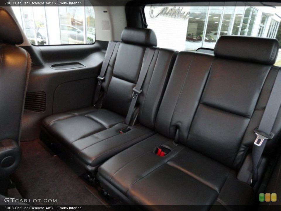 Ebony Interior Rear Seat for the 2008 Cadillac Escalade AWD #77809175