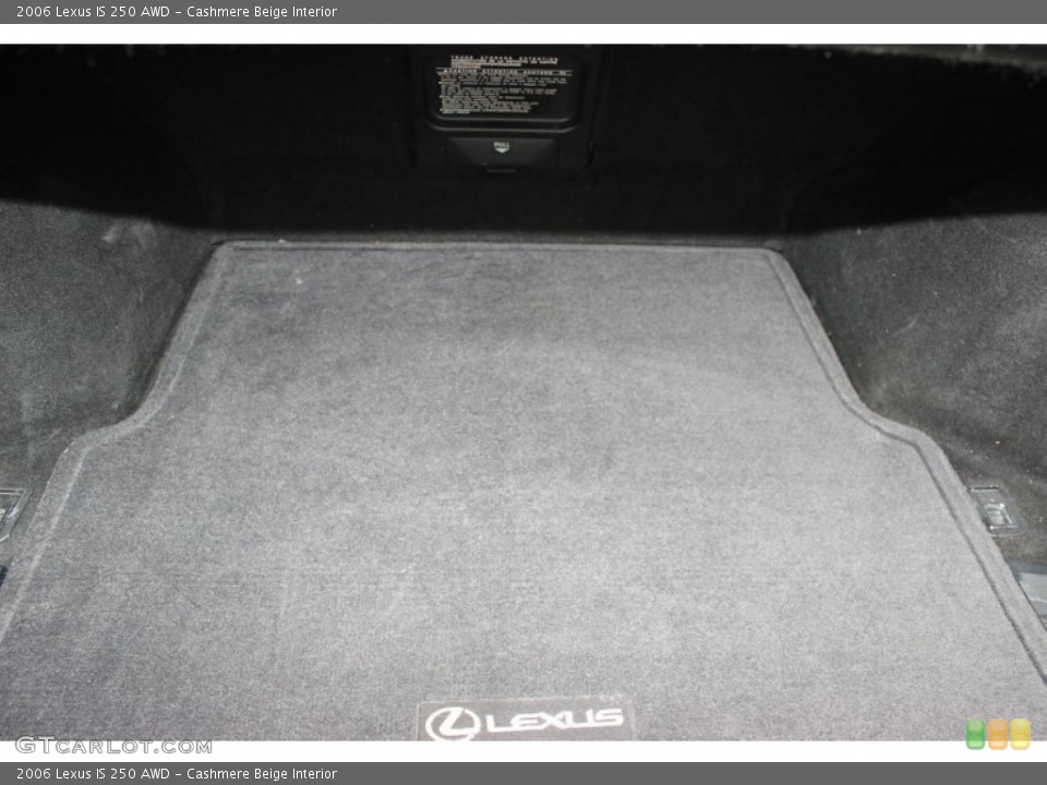 Cashmere Beige Interior Trunk for the 2006 Lexus IS 250 AWD #77809708