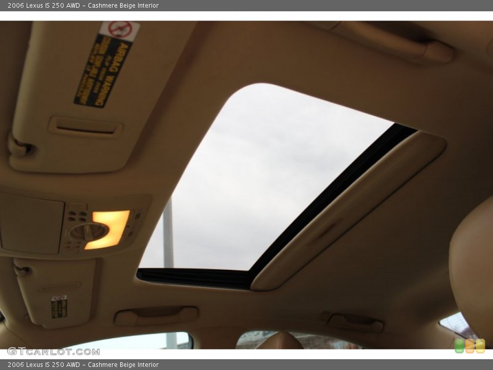 Cashmere Beige Interior Sunroof for the 2006 Lexus IS 250 AWD #77809721