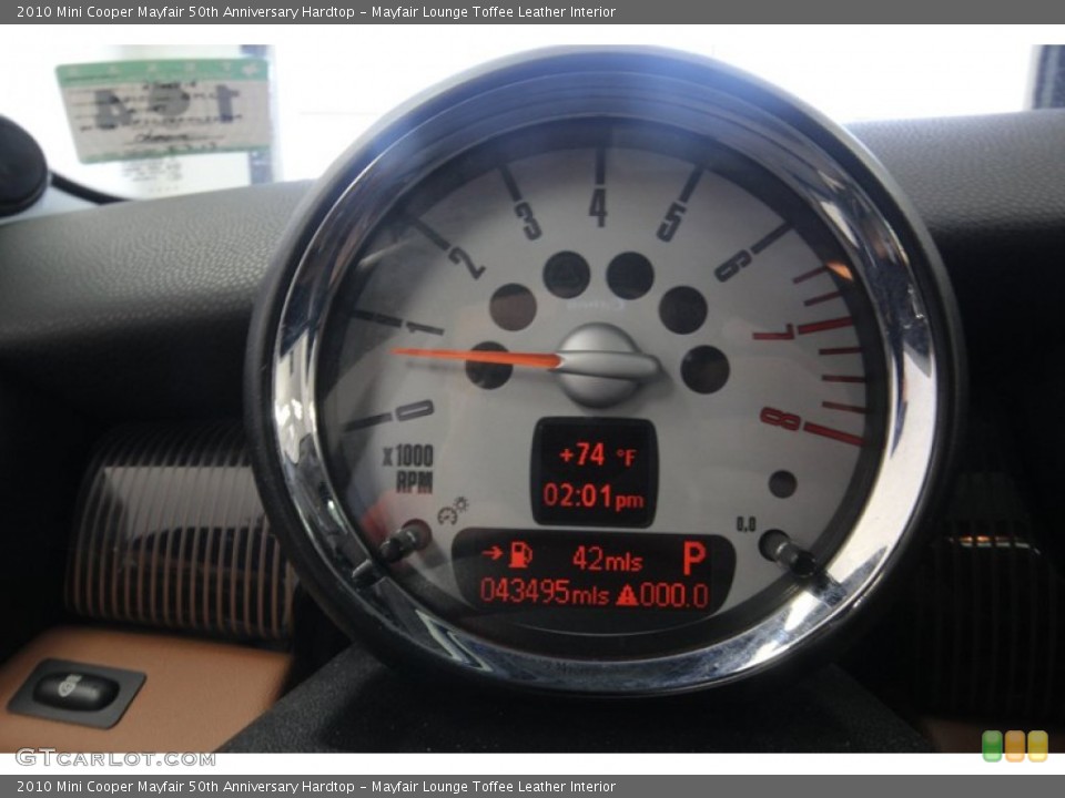 Mayfair Lounge Toffee Leather Interior Gauges for the 2010 Mini Cooper Mayfair 50th Anniversary Hardtop #77810145