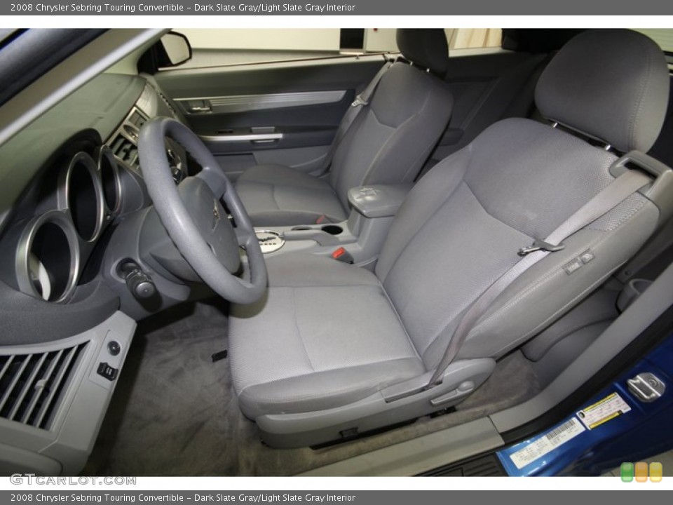 Dark Slate Gray/Light Slate Gray Interior Front Seat for the 2008 Chrysler Sebring Touring Convertible #77811129