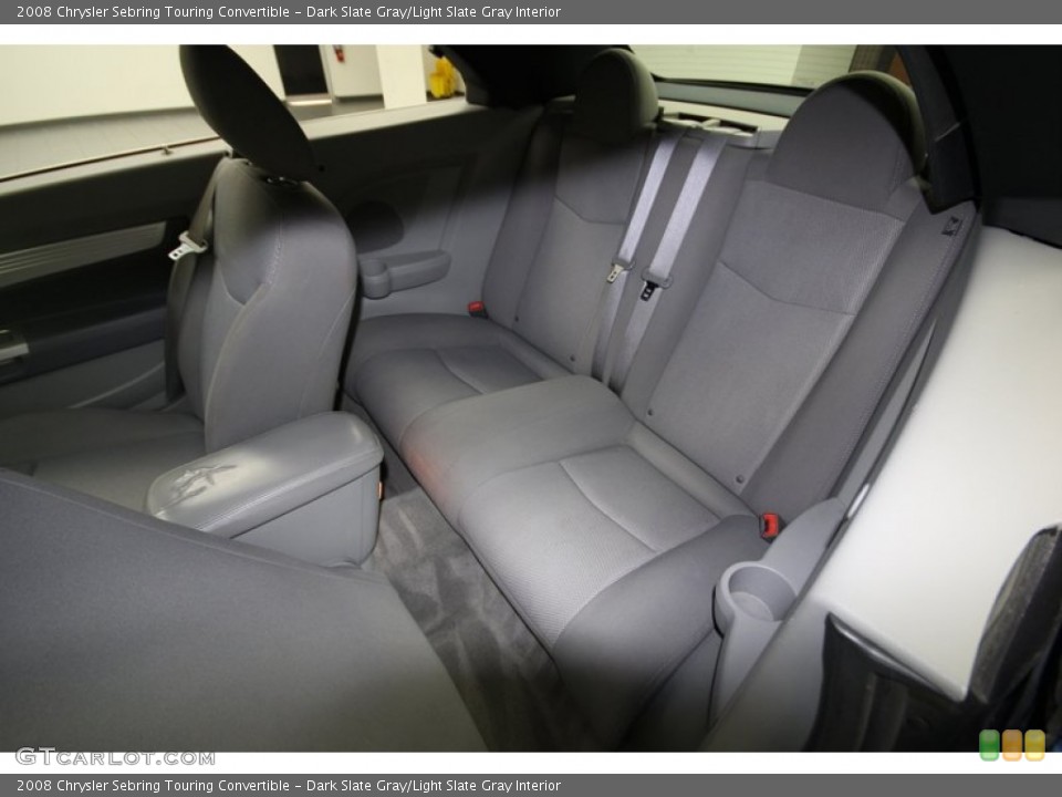 Dark Slate Gray/Light Slate Gray Interior Rear Seat for the 2008 Chrysler Sebring Touring Convertible #77811146