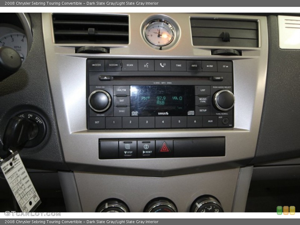 Dark Slate Gray/Light Slate Gray Interior Controls for the 2008 Chrysler Sebring Touring Convertible #77811200