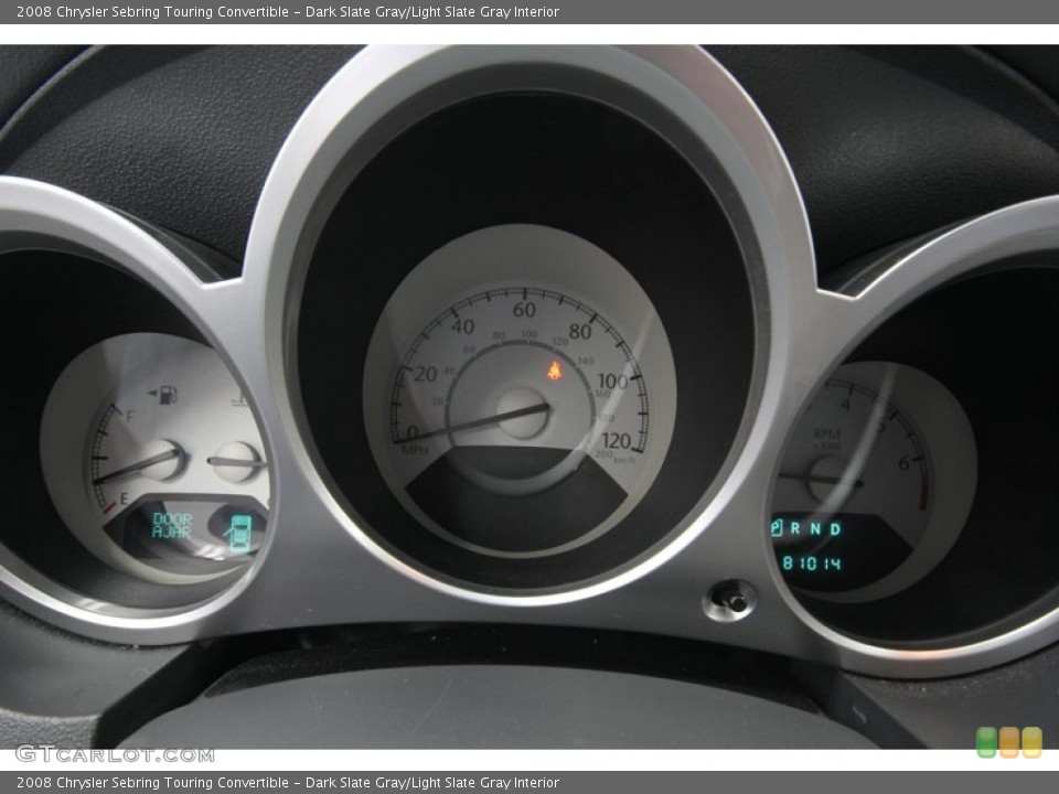 Dark Slate Gray/Light Slate Gray Interior Gauges for the 2008 Chrysler Sebring Touring Convertible #77811490
