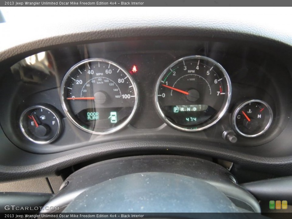 Black Interior Gauges for the 2013 Jeep Wrangler Unlimited Oscar Mike Freedom Edition 4x4 #77813354