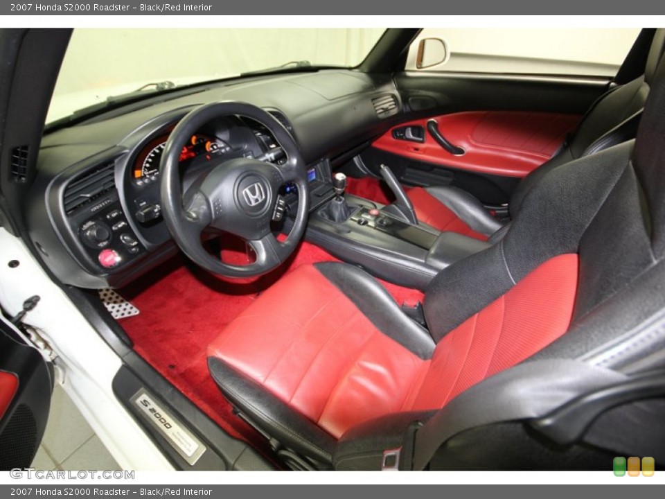 Black/Red 2007 Honda S2000 Interiors