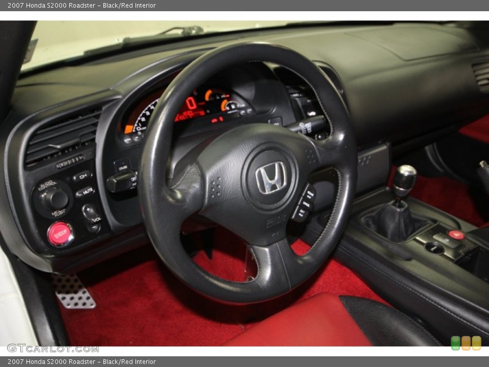 Black/Red Interior Steering Wheel for the 2007 Honda S2000 Roadster #77813636