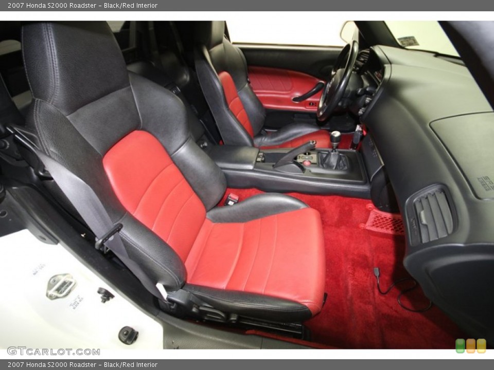 Black/Red Interior Front Seat for the 2007 Honda S2000 Roadster #77813701