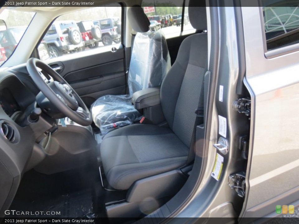Dark Slate Gray Interior Front Seat for the 2013 Jeep Patriot Sport #77814707
