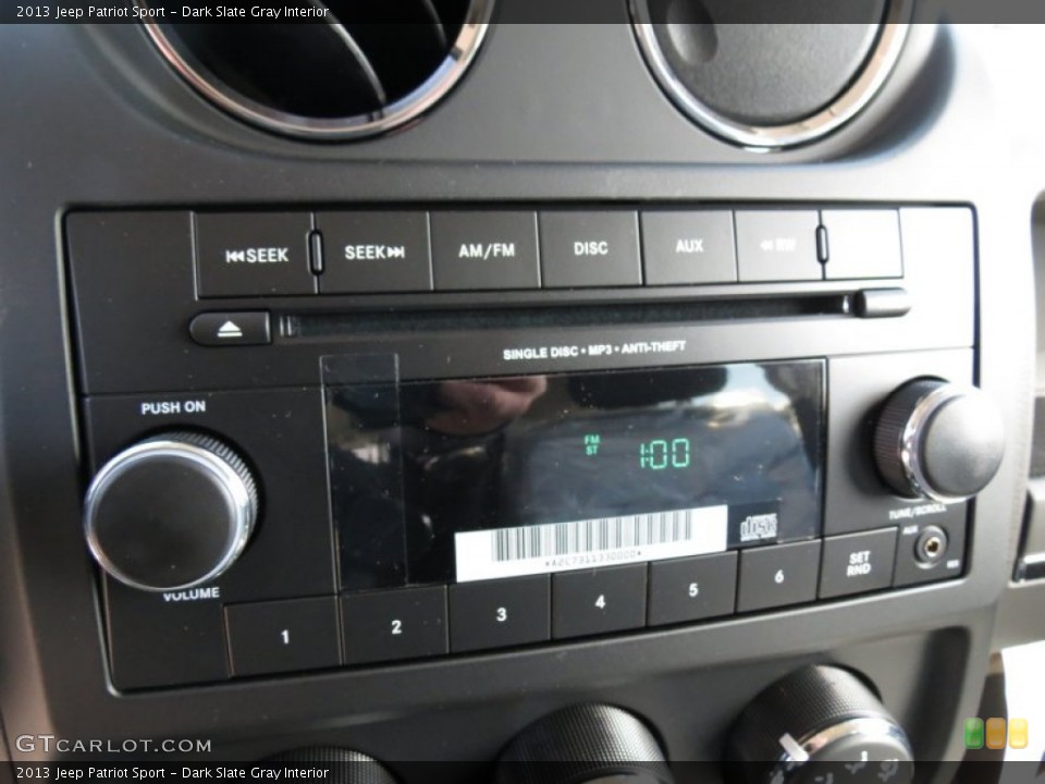 Dark Slate Gray Interior Audio System for the 2013 Jeep Patriot Sport #77814782